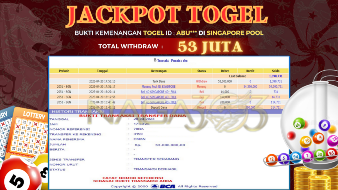 bukti jp naga303 #121 bukti jp naga303 #121