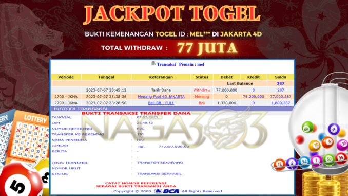 bukti jp naga303 #291 bukti jp naga303 #291
