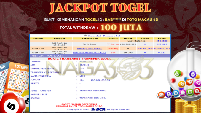 bukti jp naga303 #501 bukti jp naga303 #501