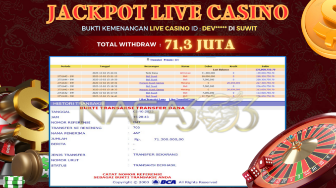 NG JP LIVE CASINO MALAM