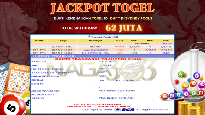bukti jp naga303 #622 bukti jp naga303 #622