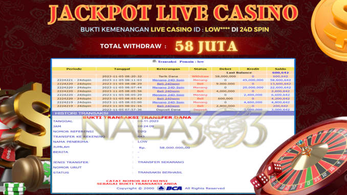 NG JP LIVE CASINO MALAM