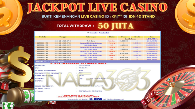 NG JP LIVE CASINO MALAM