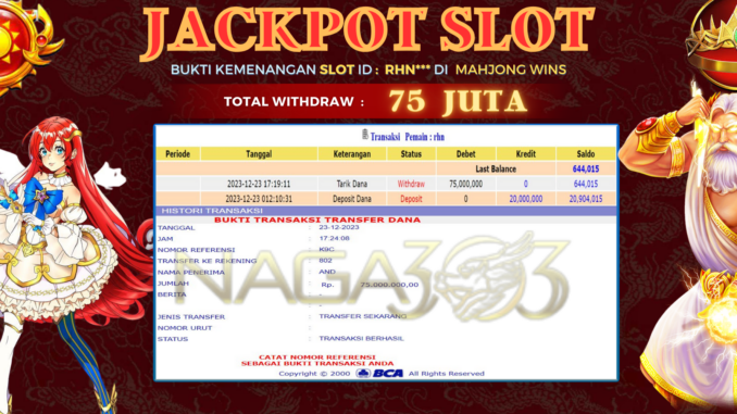 BUKTI JP NAGA303 #767 BUKTI JP NAGA303 #767