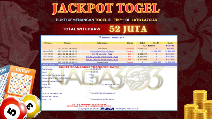 bukti jp naga303 #735 bukti jp naga303 #735