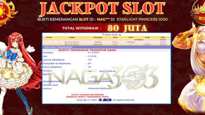 BUKTI JP NAGA303 #778 BUKTI JP NAGA303 #778
